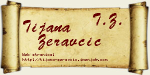 Tijana Žeravčić vizit kartica